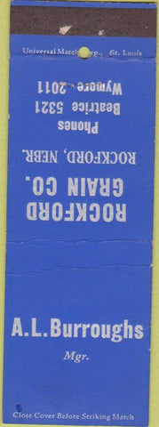 Matchbook Cover - Rockford Grain Co NE