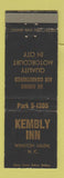 Matchbook Cover - Kembly Inn Winston Salem NC