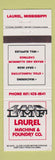 Matchbook Cover - LMF Laurel Machine Foundry MS
