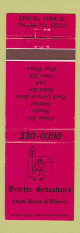 Matchbook Cover - Brother Sebastian's Steak House Omaha NE