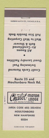 Matchbook Cover - Chalet Motor Lodge Moultonboro NH
