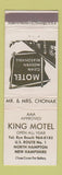 Matchbook Cover - King Motel North Hampton NH