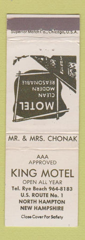 Matchbook Cover - King Motel North Hampton NH