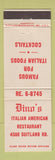 Matchbook Cover - Dino's Italian Restaurant