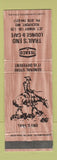 Matchbook Cover - Texaco oil gas Trail's End Rockport MO WEAR