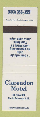 Matchbook Cover - Clarendon Motel North Conway NH