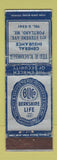 Matchbook Cover - Ted Macomber Insurance Portland ME Berkshire WORN