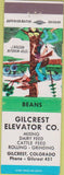Matchbook Cover - Gilcrest Elevator feed beans Gilfcrest CO hillbilly
