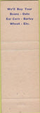 Matchbook Cover - Gilcrest Elevator feed beans Gilfcrest CO hillbilly