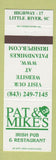 Matchbook Cover - Pat & Mike's Irish Pub Little River SC
