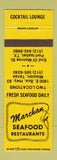 Matchbook Cover - Marchan Seafood Restaurants Mission Port Isabel TX