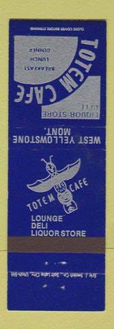 Matchbook Cover - Totem Cafe West Yellowstone MT