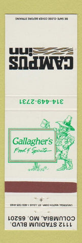 Matchbook Cover - Campus Inn Gallagher's Columbia MO