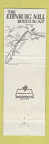 Matchbook Cover - Edinburg Mill Restaurant VA