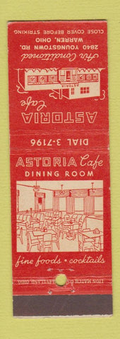 Matchbook Cover - Astoria Cafe Warren OH
