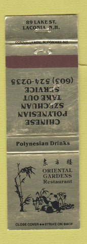 Matchbook Cover - Oriental Gardens Restaurant Laconia NH