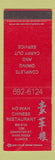 Matchbook Cover - Ho Wah Chinese Restaurant Park Ridge IL