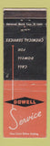Matchbook Cover - Dowell Service Chemical WEAR