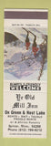 Matchbook Cover - Ye Old Mill Inn Spicer MN SAMPLE
