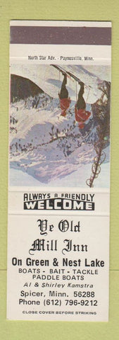 Matchbook Cover - Ye Old Mill Inn Spicer MN SAMPLE