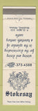 Matchbook Cover - Stokesay Restaurant Reading PA