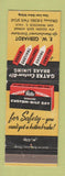 Matchbook Cover - Gatke Brake Lining EW Gebhardt San Francisco CA