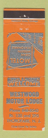 Matchbook Cover - Westwood Motor Lodge Thorofare NJ
