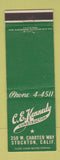Matchbook Cover - CE Kennedy Construction Stockton CA