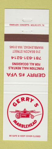 Matchbook Cover - Gerry 5 Marblehead MA