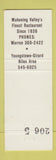 Matchbook Cover - Warren's Cafe 442 Youngstown Girard Niles OH