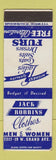 Matchbook Cover - Jack Robbins Clothes Elmwood Park IL