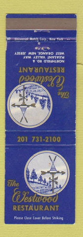 Matchbook Cover - The Westwood Restaurant West Orange NJ WEAR