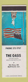 Matchbook Cover - The Oasis bowling Buffalo SD