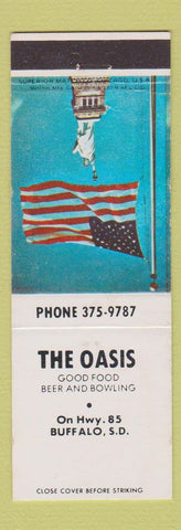 Matchbook Cover - The Oasis bowling Buffalo SD