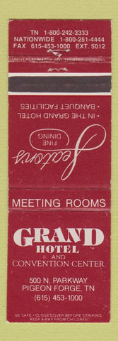 Matchbook Cover - Grand Hotel Pigeon Forge TN