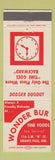 Matchbook Cover - Wonder Bur Restaurant Grants Pass OR