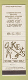 Matchbook Cover - Albright's Lock Shop Medina OH