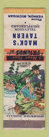 Matchbook Cover - Mack's Tavern Vernon MI hillbilly WEAR