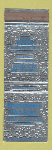 Matchbook Cover - Hollingsworth Drug Stores Mount Airy NC