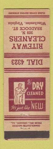 Matchbook Cover - Riteway Cleaners Winchester VA low phone #