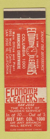 Matchbook Cover - Economy Cleaners San Jose CA