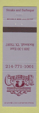 Matchbook Cover - Culpepper Cattle & Catering Rockwall TX