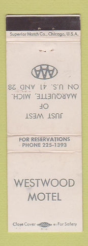 Matchbook Cover - Westwood Motel Marquette MI WEAR