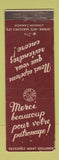 Matchbook Cover - Merci beaucoup Canada Tax Stamp WEAR
