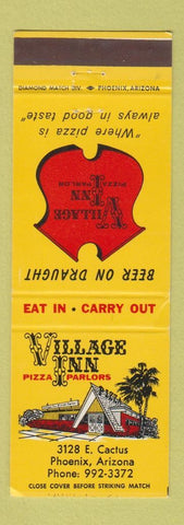 Matchbook Cover - Village Inn Pizza Parlor Phoenix AZ