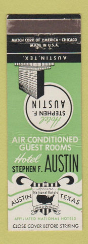 Matchbook Cover - Hotel Stephen F Austin Austin TX