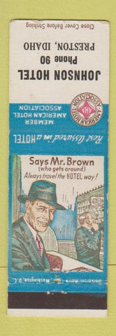 Matchbook Cover - Johnson Hotel Preston ID low phone #