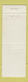 Matchbook Cover - Mister Up's Middlebury VT