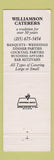 Matchbook Cover - Williamson Caterers