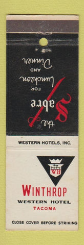 Matchbook Cover - Winthrop Western Hotel Tacoma WA The Sabre